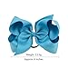 20 Pcs 6 or 8 Inch Large Solid Bow Hairpin Girls Bows With Rope or Clip Hair Bows (658)