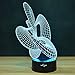 VYI.ME Abstract 3D Led Lamp 7 Colors Change USB Touch Button Creative Design Illusion Night Lamp for Home Office Room Theme Decoration and Kiddie Kids Children Family Holiday Gift