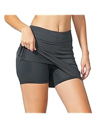 Baleaf Women's Active Athletic Skort Lightweight Skirt with Pockets for Running Tennis Golf Workout
