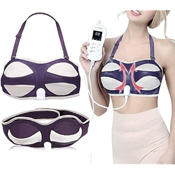 Electric Breast Enlargement Enhancer Massager Bra with Heat, Deep Tissue Kneading Pressure Shiatsu Electric Chest Vibrating Massage for Woman Chest Pain Relief, Use at Home