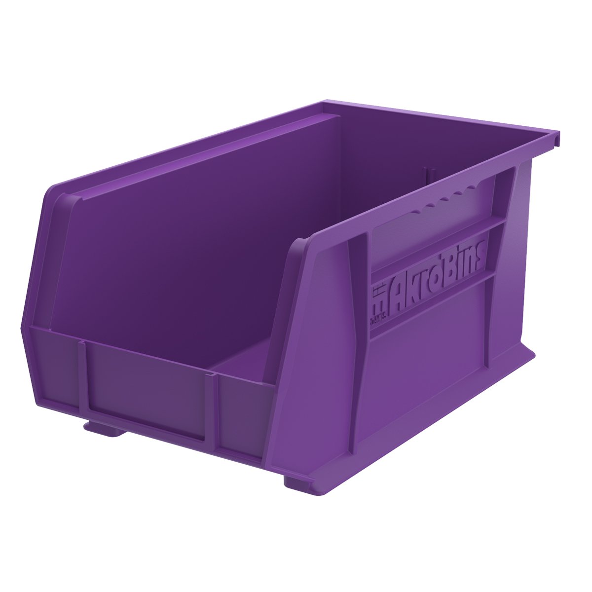 Akro-Mils 30240 15-Inch by 8-Inch by 7-Inch Plastic Storage Stacking Hanging Akro Bin, Purple, 12-Pack