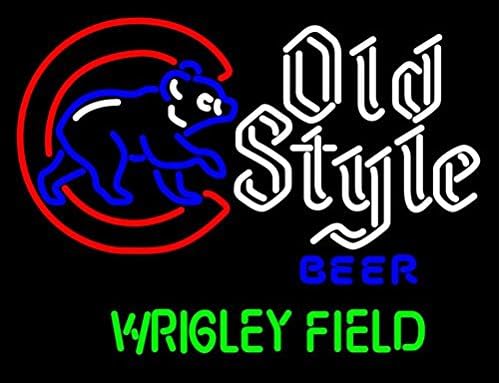 Old Style Walking Cubby Wrigley Field Version Handcrafted Real Glass Neon Light Sign Home Beer Bar Pub Sign 24x20 inches.The Best Offer!Super Bright!