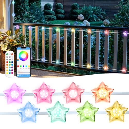 RGB Smart Outdoor String Lights Connectable Color