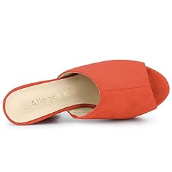 Allegra K Women's Open Toe Platform Chunky Heel
