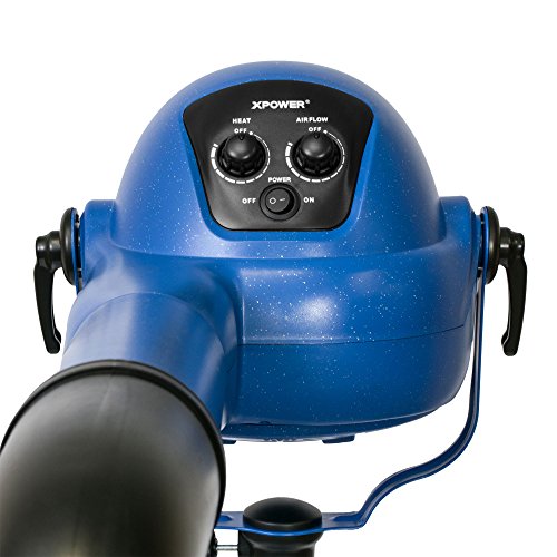Xpower 1/4 HP Variable Speed Brushless DC Motor Stand Pet Dryer with Heater and Anion