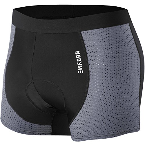 (YearEnd Deals) NOOYME Mens Padded Cycling Underwear Boxer Bike
