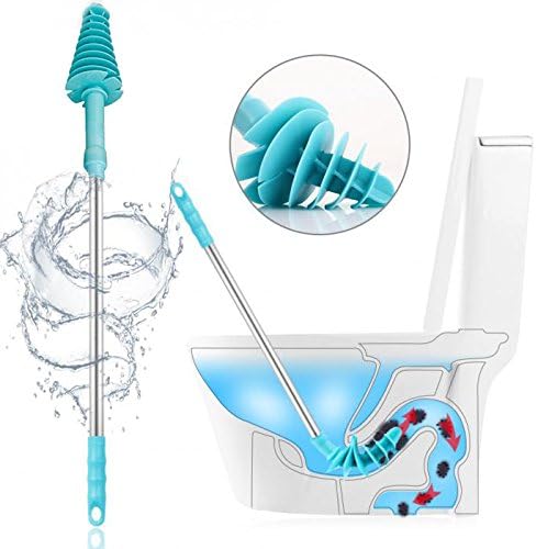 Toilet Plunger, Piston Type Toilet Dredge,Natural ABS,TPR and Stainless Steel Power Cleaned Toilet Pipe,Dredge The Toilet While Cleaning The Toilet Wall (green)