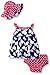 Gerber Baby Girls 3-Piece Sundress, Diaper Cover and Hat Set, butterfly, 12 Months