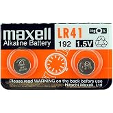2 x Maxell LR41 /192 / AG3 / V3GA 1.5v Alkaline Button Cell Battery Batteries