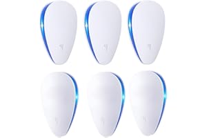 FIRE TRACKS LIMITED 6 Pack Ultrasonic Pest Control Repeller, Pest Control Ultrasonic Repellent Electronic Insects Rodents Repellent for Mosquito, Mouse, Cockroaches,Rats,Bug, Spider, Ant, Flies, Home, Warehouse, Kitchen
