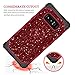Hekodonk Compatible Galaxy Note 8 Case, Luxury Stars Sparkle Glitter Shiny Heavy Duty Shockproof Full-Body Protective High Impact Hybrid Cover for Samsung Galaxy Note 8(Bling Red)