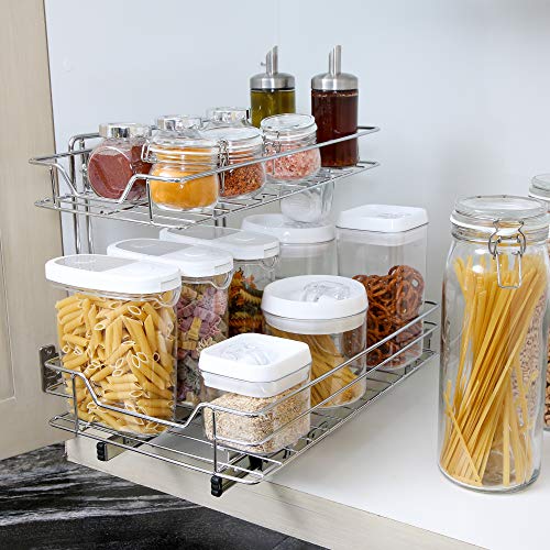 Smart Design 2Tier Shelf PullOut Organizer Medium Roll
