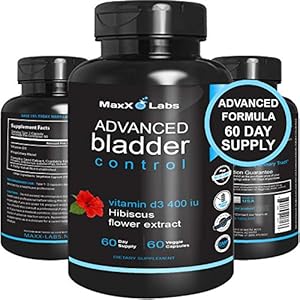 Advanced Bladder Control and UTI – New – Potent Blend of Cranberry Extract, Pumpkin Seed Extract, Hibiscus Flower, Vitamin D3, and Green Tea Extract – Useful for Urinary Tract Infection – 60 Caps