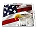 Smooffly Non-Slip Rubber Mousepad Eagle on American Flag Mouse Pad