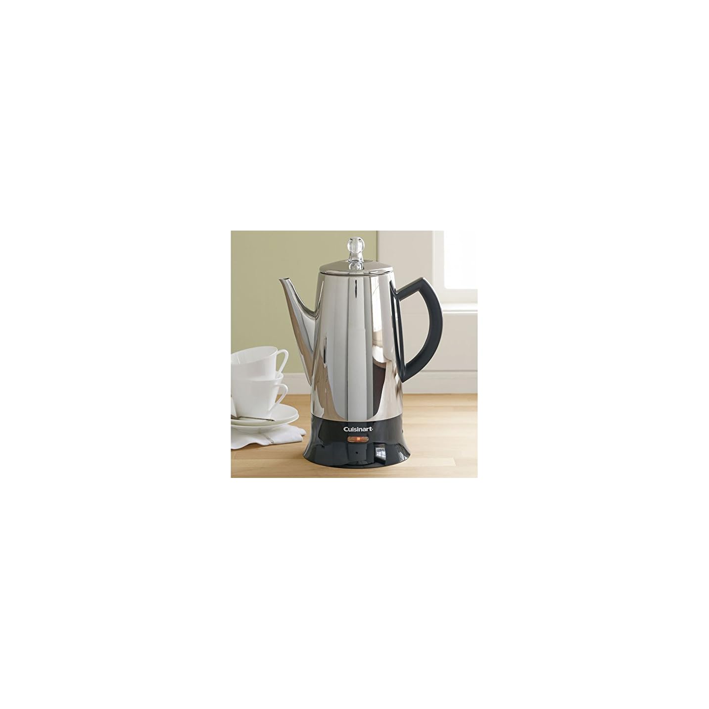 Cuisinart PRC12 Classic 12Cup StainlessSteel Percolator, Black