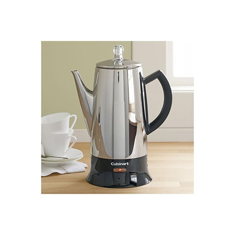 Cuisinart PRC12 Classic 12Cup StainlessSteel Percolator, Black