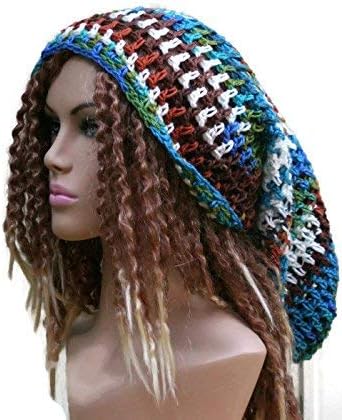 Handmade Dreadlocks Hat Very Long Dread Tam Slouchy Beanie Rasta Baggy