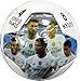 Official Licensed FC Real Madrid CHRISTIANO RONALDO & Squad Size 5 White & Gold Stripe Soccer Ball - w/ Ronaldo Image & santiago bernabéu stadium image in the background