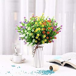 LUCKY SNAIL 5 Bundles Artificial Flowers for