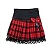 Plaid Skirt - Women's Girl's A Line High Waist Pleated Flared Mini Skirt Tartan Kilt by TOFLY Red