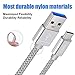 USB Type C Cable,Snowkids USB C To USB 3.0(6.6 Feet) Nylon Braided Cable Fast Charger for Samsung Galaxy S8 S9 Plus Note 8,LG G5 V20 V30,Nexus 6P 5X,Macbook Pro,Google Pixel 2 XL Moto Z2(2Pack,Silver)