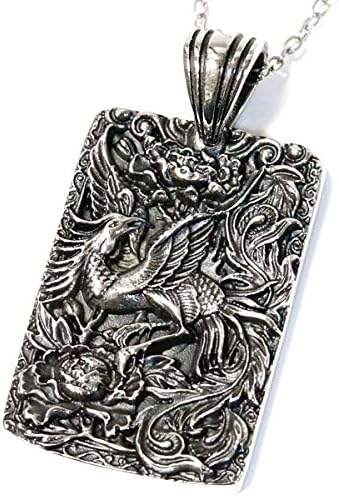 Amazon ステンレス ペンダント ネックレス メンズ 鳳凰 霊長 鳥 バード 蓮 花 フラワー プレート ジュエリー 通販