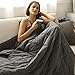 CuteKing Cooling Weighted Blanket 60x80 Inches for Queen or Full Size Bed, 15lbs for Individual Between 90-150lbs, 100% Oeko-Tex Certified Cotton with Glass Beads for Adult, Dark Grey Brand