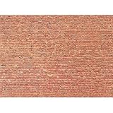 Faller 222559 Tunnel Wall CardBrick N Scale Building Kit, Red