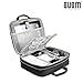 BUBM Electronics Travel Organizer, Double Layer Travel Cable Organizer Gadget Organizer for Cables iPhone Kindle USB Perfect Size Fits for iPad Mini