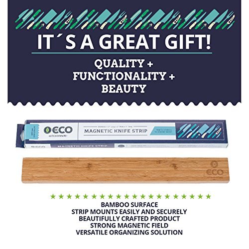 Knife Strip 17 Inch Bamboo Wood Knife Strip Strong