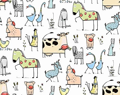 Ghjxda 5D DIY Diamond Portray Kits Colourful Portray Arts Craft Humorous Cartoon Village Home Animals Countryside Cottage Portray by Numbers for Adults Canvas Full Drill 16×20 Inch