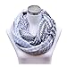 Lucky Leaf Lightweight Silky Cozy Fashion Gauze Loop Infinity Scarf for Women