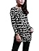 Allegra K Women's Stylish Long Sleeve Letter Prints Slipover Knit Shirt Black M