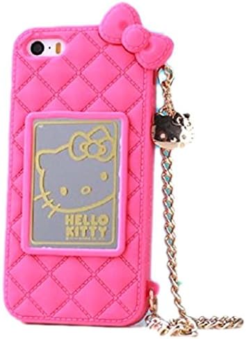 iPhone 6 Hot Pink Handbag Hello Kitty Silicone Case,iPhone 6S 3D Cartoon Cases,WGOOD Cute Lovely Animal Soft Gel Rubber Silicone Protection Skin Case Cover for Apple iPhone 6 6S 4.7 Inch