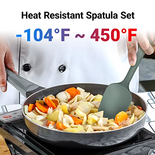 JLiup Silicone Spatula Set of 6,Rubber Spatulas Silicone Heat Resistant