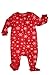 Leveret Kids Fleece Baby Boys Girls Footed Pajamas Sleeper Christmas Pjs (Snowflake,Size 18-24 Months)