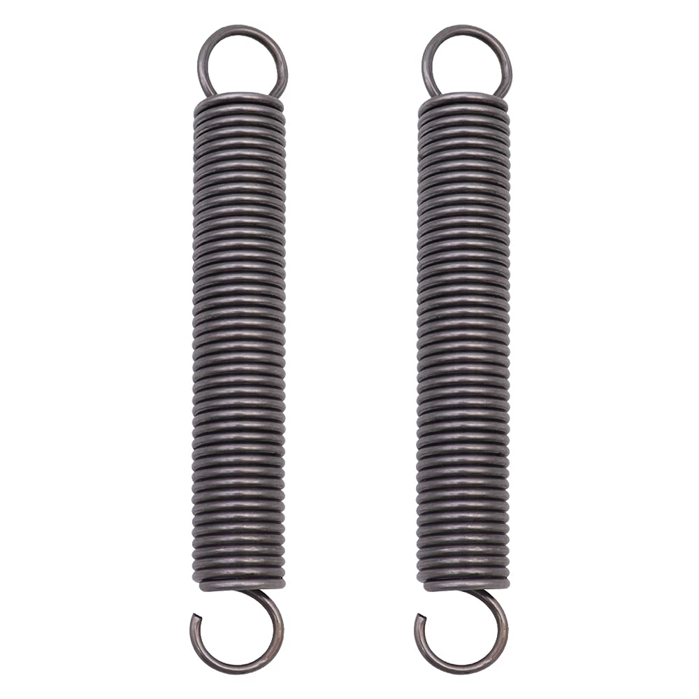 NewZC 2PCS 150mm Metal Extension Spring Heavy Duty Strong Extended Compressed Springs Stainless Steel Dual Hook Tension spring for Tents Awnings Trampoline - Wire Diameter 2mm, OD 18mm