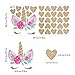 Accmor Unicorn Wall Decals, Unicorn Wall Sticker Decor, Unicorn DIY Stickers for Baby Girls Kids Bedroom Playroom Party Decoration (Unicorn, Heart)