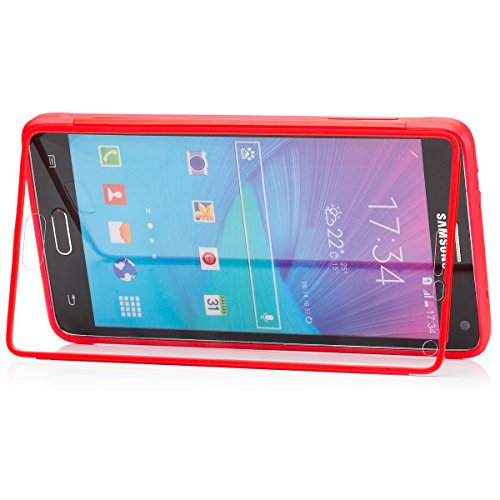 Samsung Galaxy Note 4 | iCues Touch TPU Case Red | Water Resist Full-body Protection Heavy Duty Cover with Built-in Screen Protector [Impact Resistant Bumper]