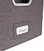 Internet's Best Collapsible File Storage Organizer with Lid - Decorative Linen Filing & Storage Office Box – Hanging Letter/Legal Folder – Home Office Bins Cabinet – Grey Container - 2 Pack