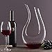Zalik Wine Decanter U Shaped Horn Design - Superior Quality Crystal Hand Made Wine Aerator large Wine Carafe Holds 1800 ML - Lead Free The Premium Gift For Wine Lovers