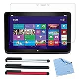 BIRUGEAR Bundle Premium HD Guard Film Clear LCD Screen Protector + 3- Stylus for HP Split x2 13 13t-g100 x2 PC 13.3'' Detachable Windows 8 hybrid Tablet PC with Microfiber Cloth