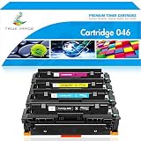 True Image Compatible Toner Cartridge Replacement for Canon 046 MF733 CRG-046 Color ImageCLASS MF733Cdw MF731Cdw MF735Cdw LBP654Cdw 046K 046C 046Y 046M Printer Ink (Black Cyan Yellow Magenta, 4-Pack)