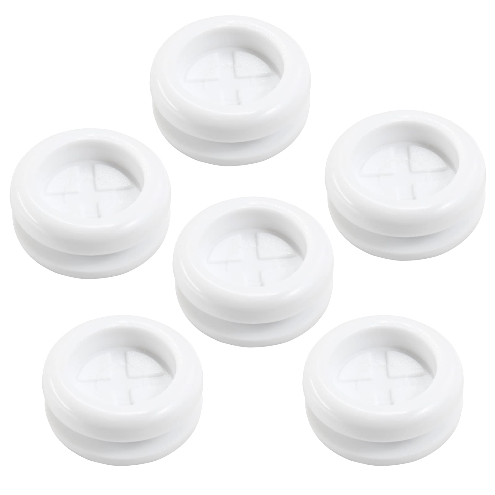 Photo 1 of Kyuionty 24 Pack Rubber Grommets 1/2" Inside Diameter 5/8" Drill Hole, Firewall Plug Grommet Rubber Grommets Wire Protection, Double Sided Round (White)