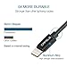 Coiled Charging Cable, CAFELE 2 Pack Retractable Phone Charger Cord USB Powerline Compatible for iPhone Xs/XS MAX/X / 8/7 / 6 Plus, iPad - (Black/5ft)
