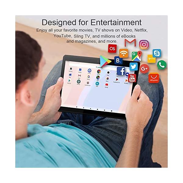PRITOM 10 inch Android Tablet Android 10.0 OS Tablet, 2GB RAM, 32GB ROM, Expand to 512GB, Quad Core Processor, HD IPS…