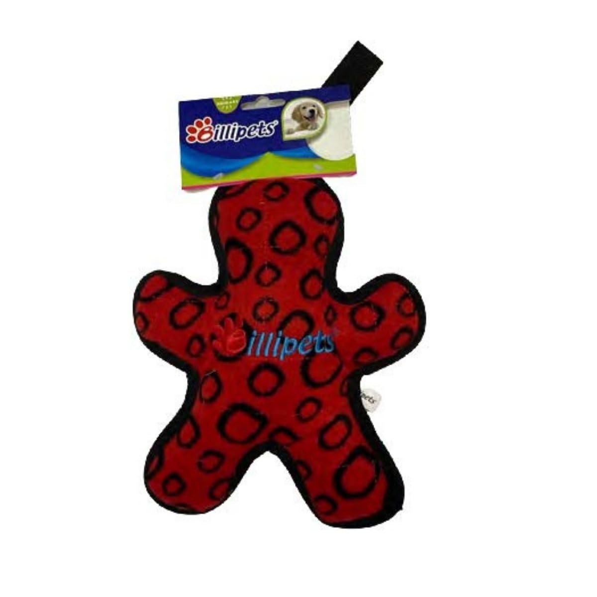 Billipets 26cm Two layers tough cloth durable! Squeaker for extra fun! It is a great toy for tugging and tossing fun Interactive game of tug and fetch! For Medium & Large Dogs (Red)