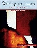 Writing to Learn : The Essay, Spaventa, Louis J., 0072395974