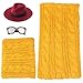 Infinity Scarf for Women Winter Warm Knit Circle Loop Chunky Scarves for Ladies, Mustard Yellow