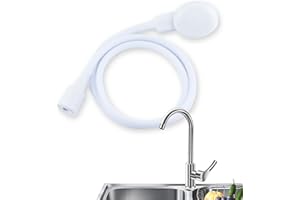 Abvsdu Sink Hose Attachment for Faucet, Sink Spray Rubber Hose Portable Rubber Hose Shampoo Sprayer Handheld Faucet Shower for Dog Pets Bathing Washing Hair Rinsing Vegetables